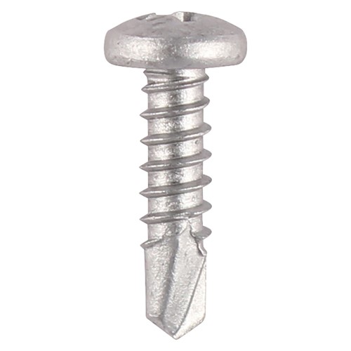 TIMCO Window Fabrication Screws - Pan - PH - Self-Tapping - Self-Drilling Point - Martensitic Stainless Steel & Silver Organic 4.2 x 19mm (1000 Pack)