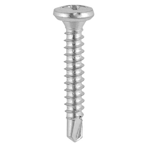 TIMCO Window Fabrication Screws - Friction Stay - Pan - PH - Self-Tapping Thread - Self-Drilling Point - Martensitic Stainless Steel & Silver Organic 4.8 x 23mm (1000 Pack)