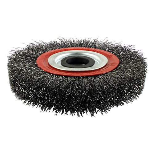 TIMCO Wheel Brush with Plastic Reducer Set - Crimped Steel Wire 150mm