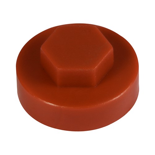 TIMCO Hex Head Cover Caps - Terracotta 16mm (1000 Pack)