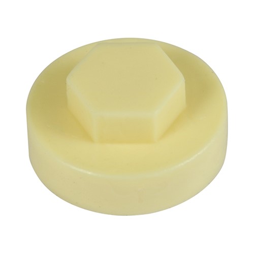 TIMCO Hex Head Cover Caps - Honesty 16mm (1000 Pack)