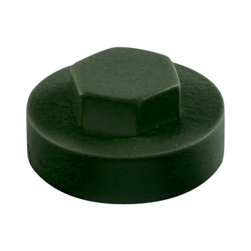 TIMCO Hex Head Cover Caps - Juniper Green 16mm (1000 Pack)