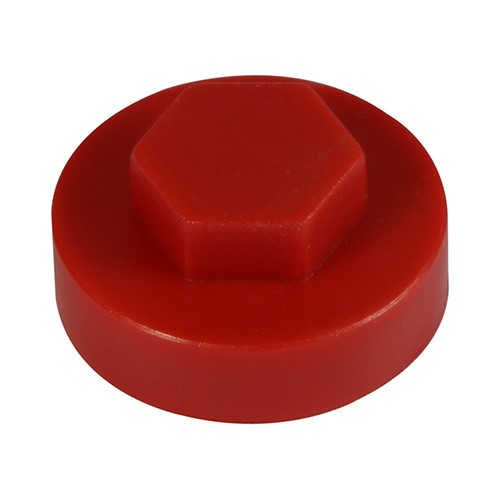 TIMCO Hex Head Cover Caps - Flame Red 16mm (1000 Pack)