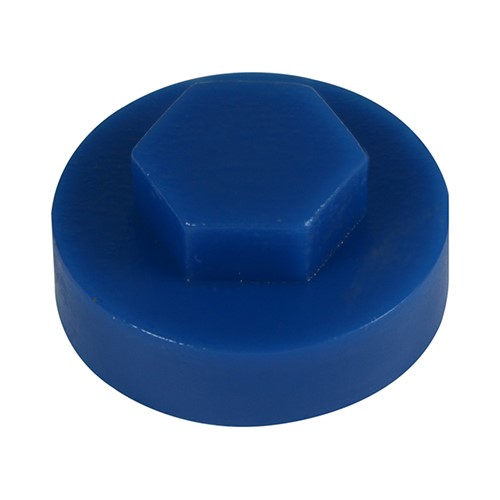 TIMCO Hex Head Cover Caps - Gentian Blue 16mm (1000 Pack)