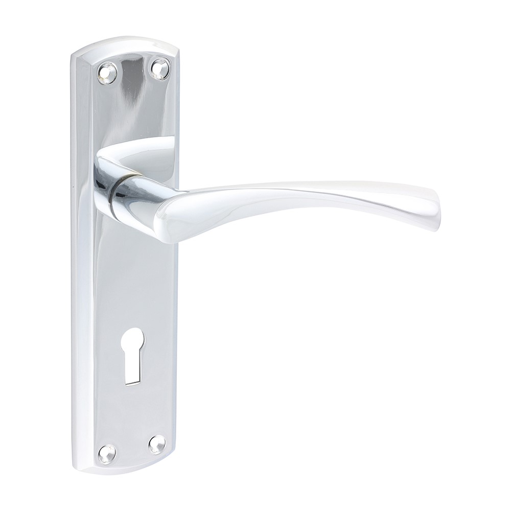 TIMCO Zeta Lock Handles - Polished Chrome 175 x 45mm (2 Pack)