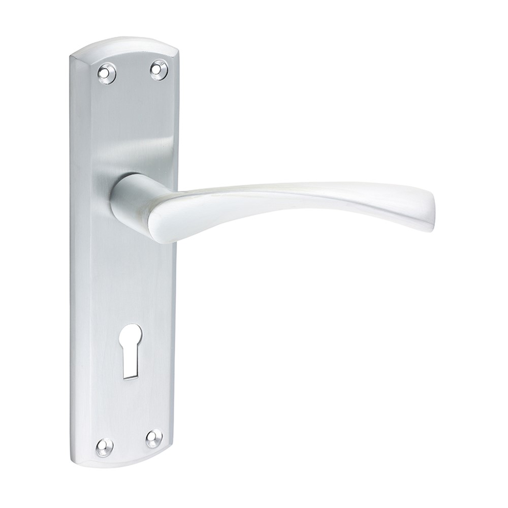 TIMCO Zeta Lock Handles - Satin Chrome 175 x 45mm (2 Pack)