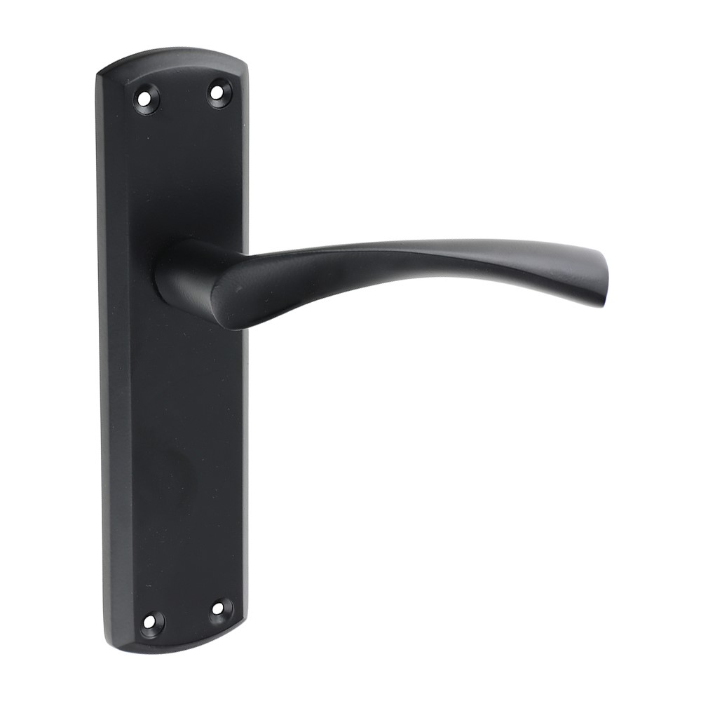 TIMCO Zeta Latch Handles - Matt Black 175 x 45mm (2 Pack)