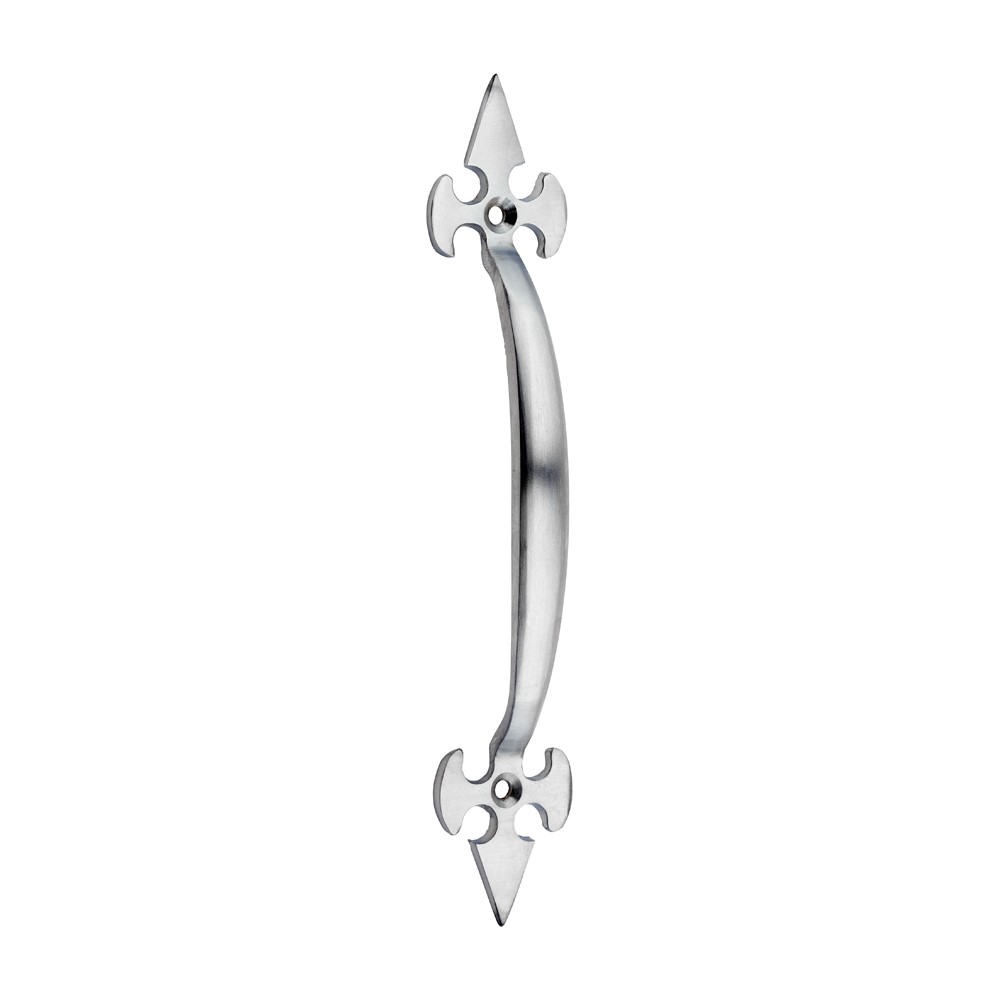 TIMCO Fleur De Lys Pull Handle Satin Chrome 178mm (1)