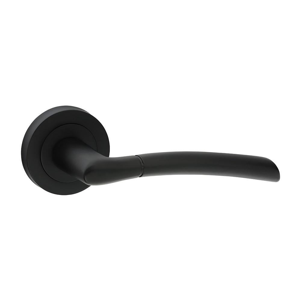 TIMCO Shavington Lever On Rose Handles - Matt Black 51mm (2 Pack)