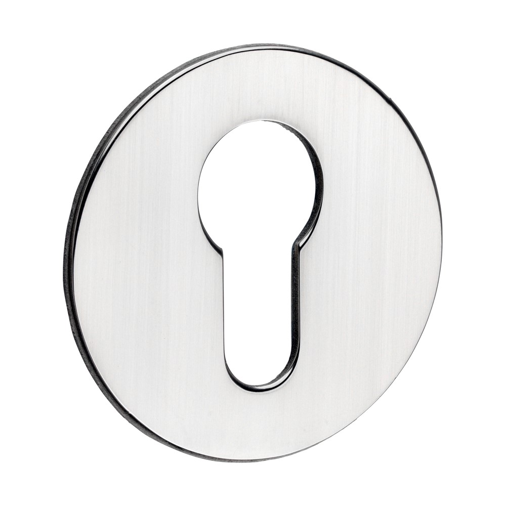 TIMCO Self-Adhesive Euro Escutcheon Round Polished Stainless Steel 52mm (1)