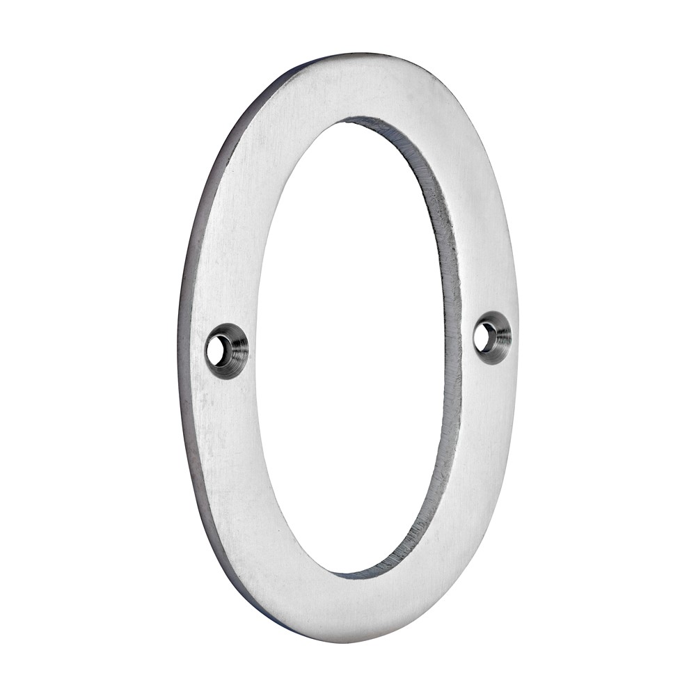 TIMCO Door Numeral 0 Satin Chrome 81mm