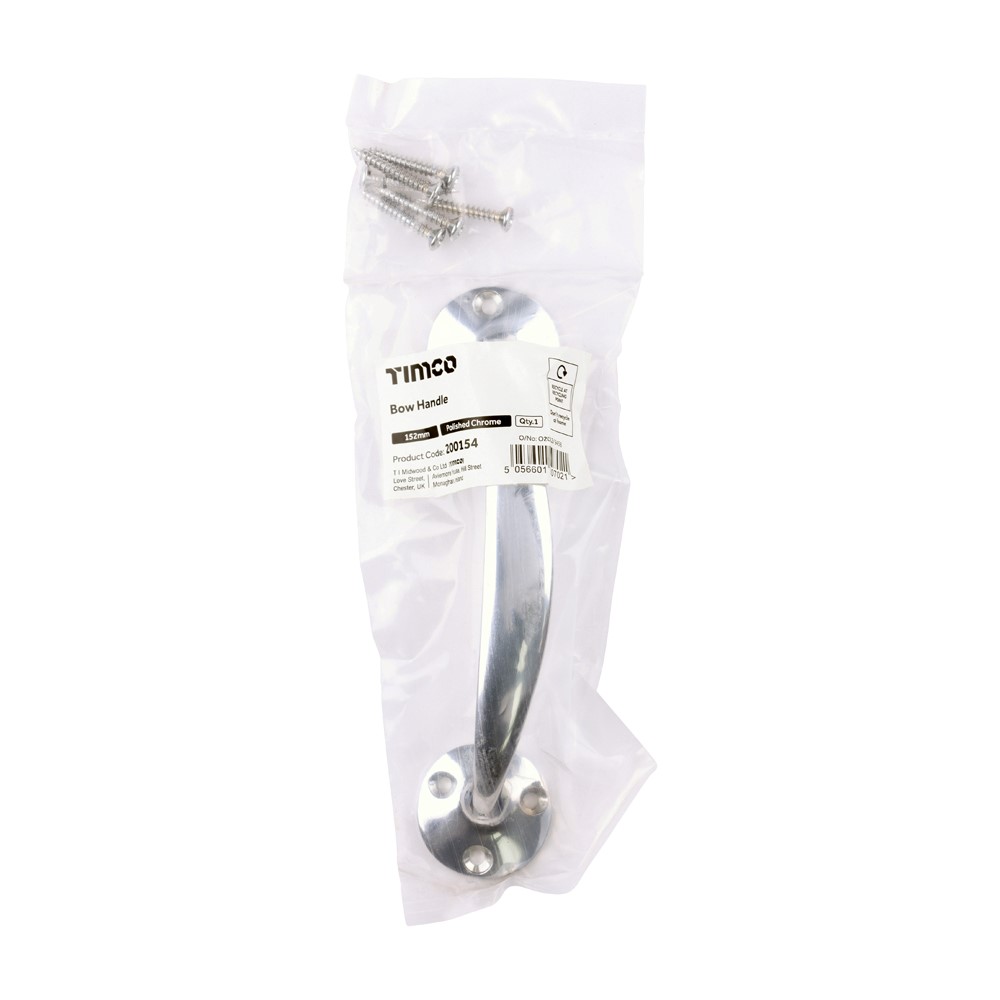 TIMCO Bow Handle Polished Chrome 152mm (1)