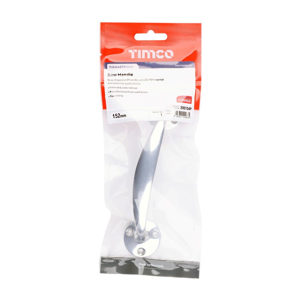 TIMCO Bow Handle Polished Chrome 152mm (1)