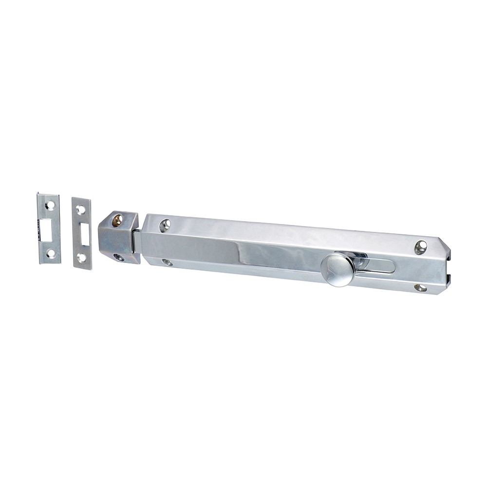TIMCO Architectural Flat Section Bolt - Polished Chrome 210 x 35mm