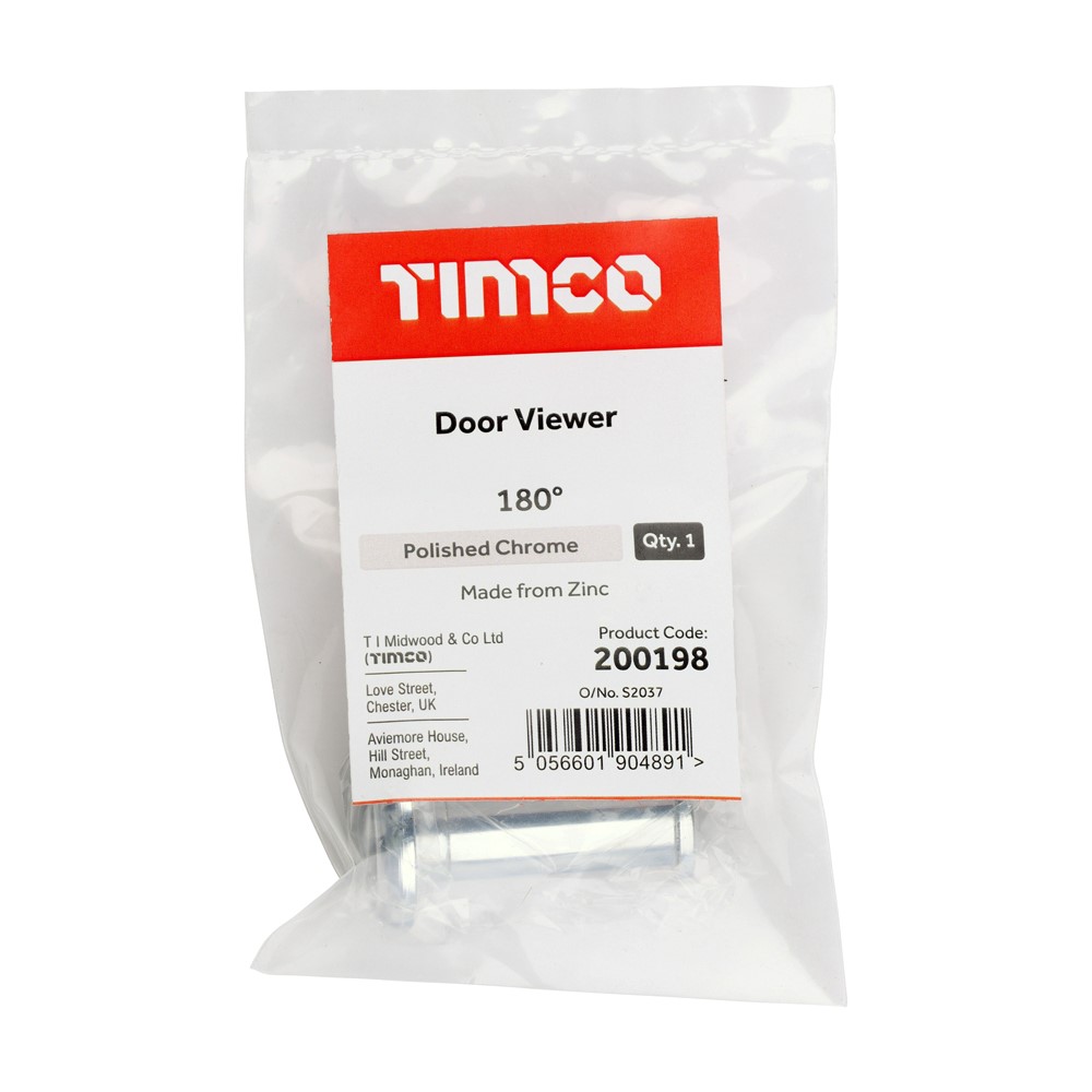 TIMCO Door Viewer Polished Chrome 180 Degree (1)