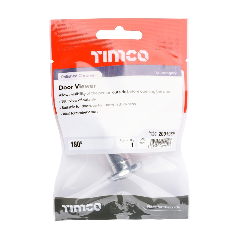 TIMCO Door Viewer Polished Chrome 180 Degree (1)