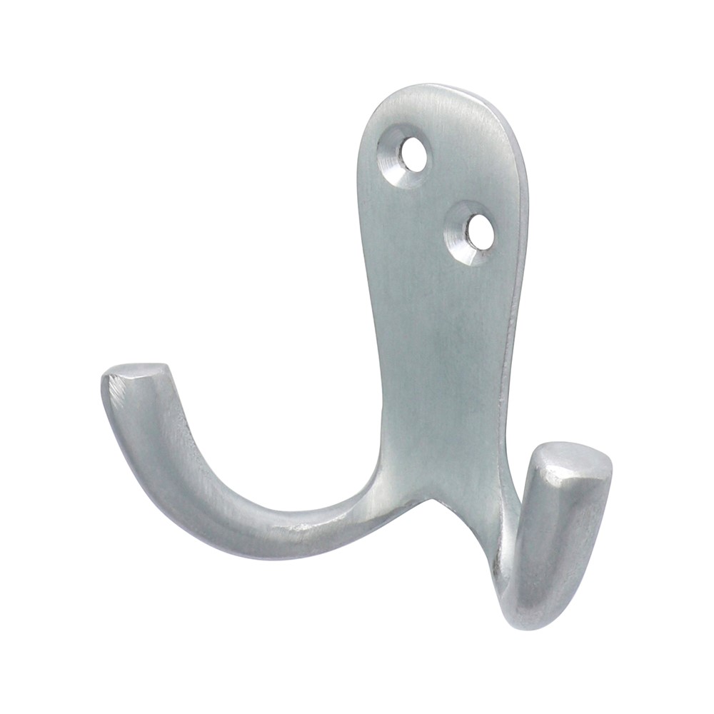 TIMCO Double Robe Hook - Satin Chrome 47 x 24mm