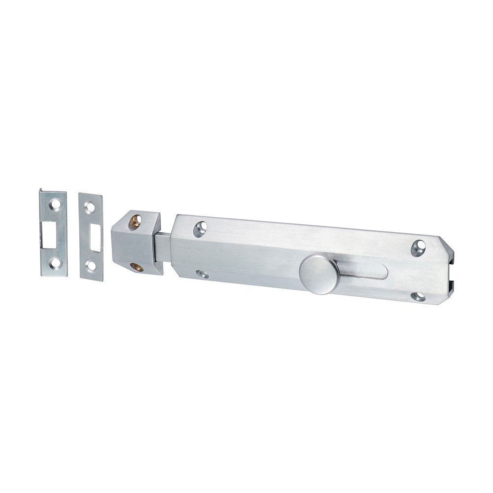 TIMCO Architectural Flat Section Bolt - Satin Chrome 150 x 35mm