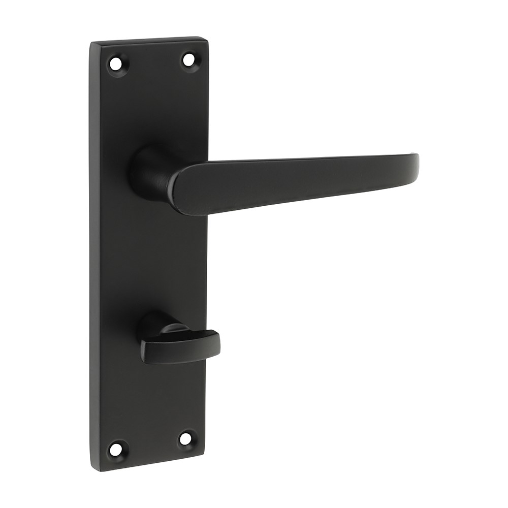 TIMCO Victorian Straight Bathroom Handles - Matt Black 152 x 43mm (2 Pack)