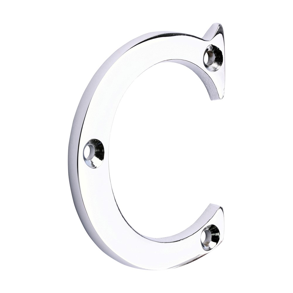 TIMCO Door Letter C Polished Chrome 65mm