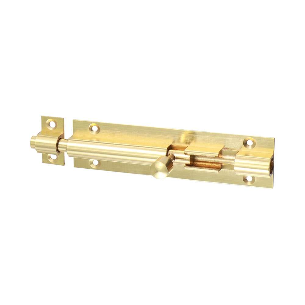TIMCO Straight Barrel Bolt - Polished Brass 100 x 25mm
