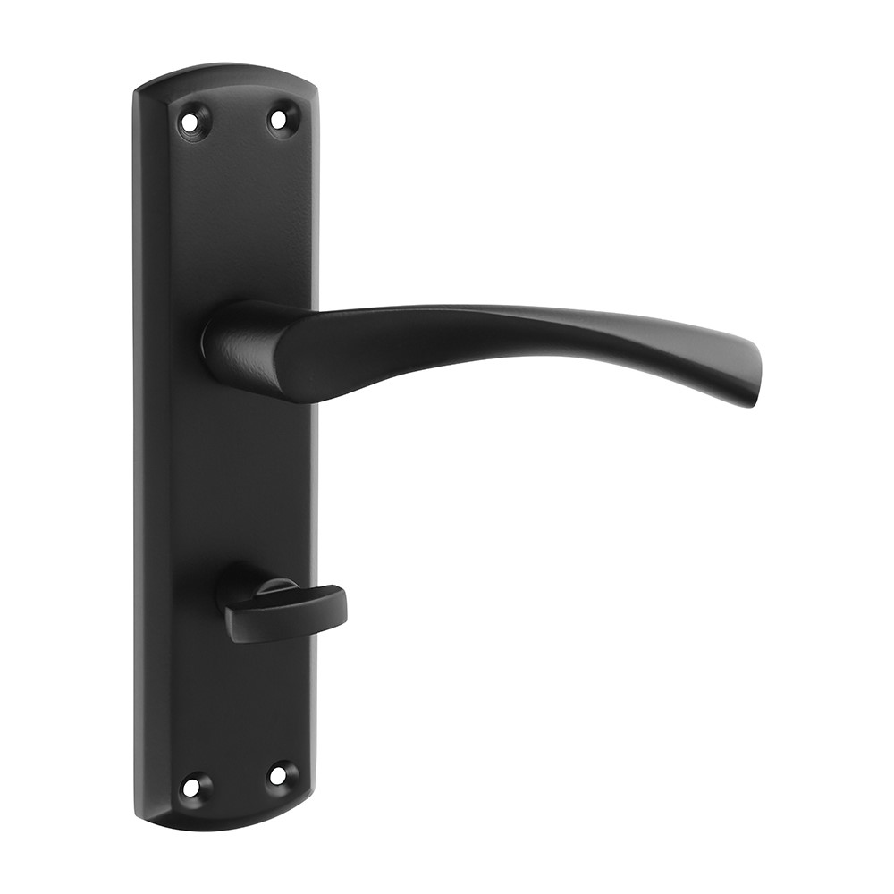 TIMCO Zeta Bathroom Handles - Matt Black 175 x 45mm (2 Pack)