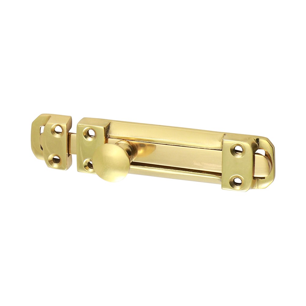 TIMCO Contract Flat Section Bolt - Polished Brass 110 x 25mm