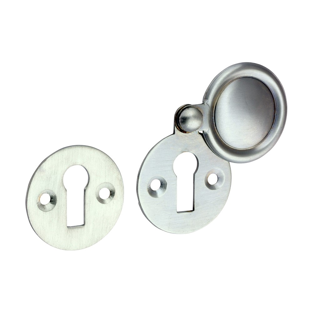 TIMCO Traditional Escutcheon Pair Satin Chrome 32mm (1)
