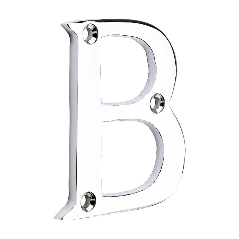 TIMCO Door Letter B Polished Chrome 64mm