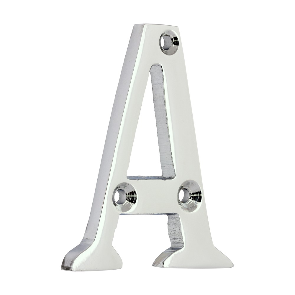 TIMCO Door Letter A Polished Chrome 60mm