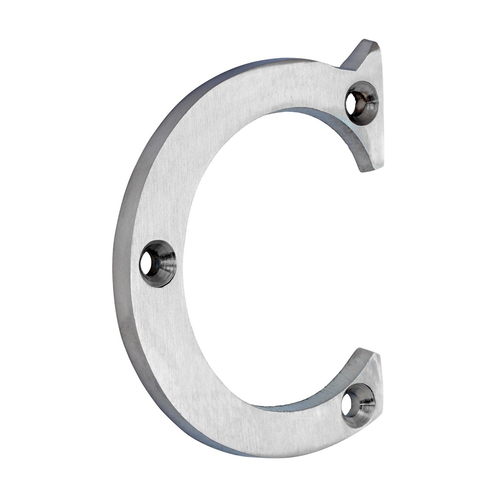 TIMCO Door Letter C Satin Chrome 65mm