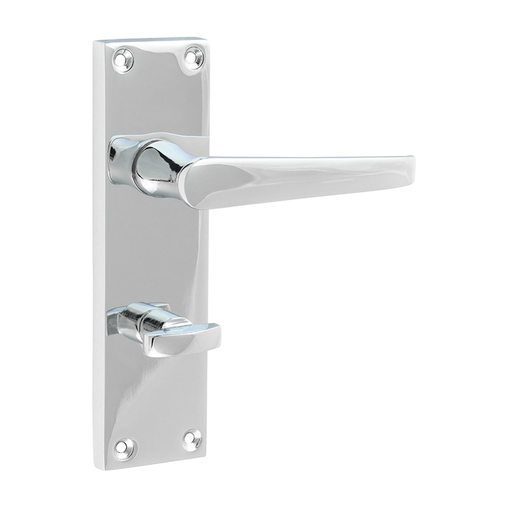 TIMCO Victorian Straight Bathroom Handles - Polished Chrome 152 x 43mm (2 Pack)