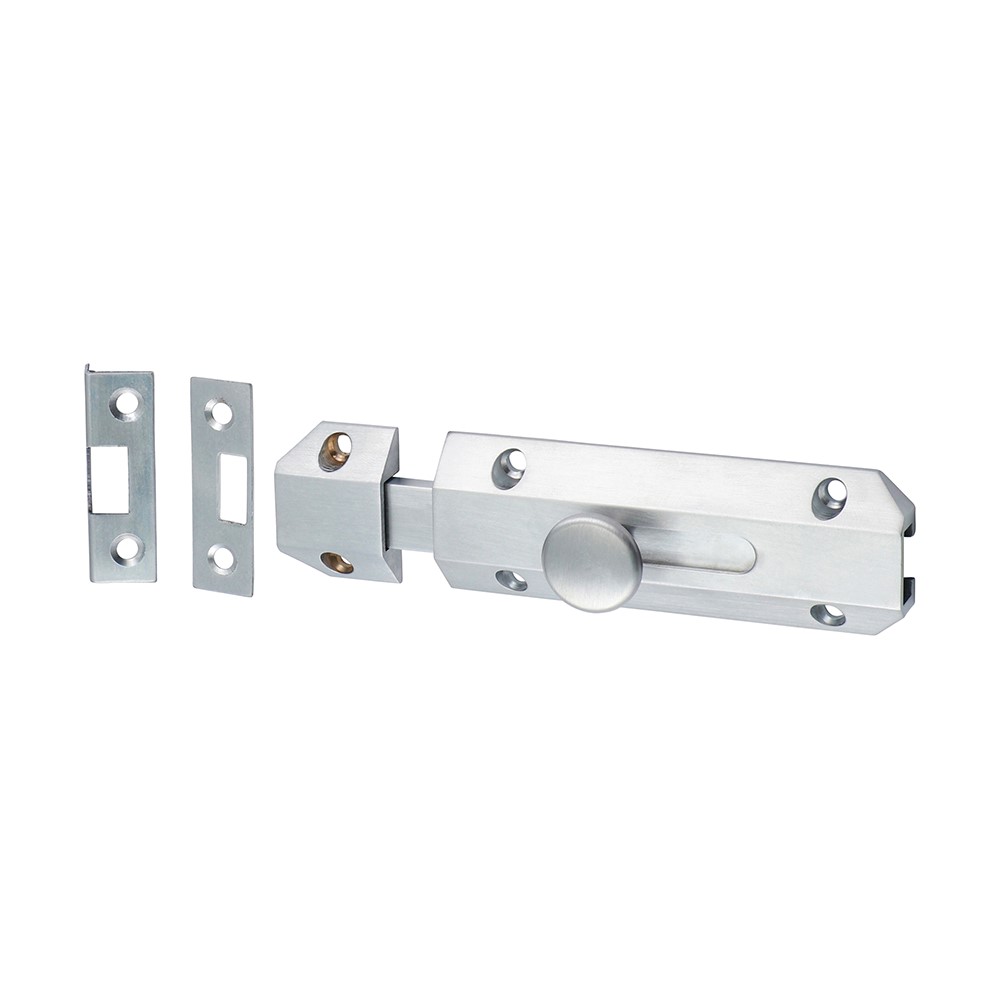 TIMCO Architectural Flat Section Bolt - Satin Chrome 100 x 35mm