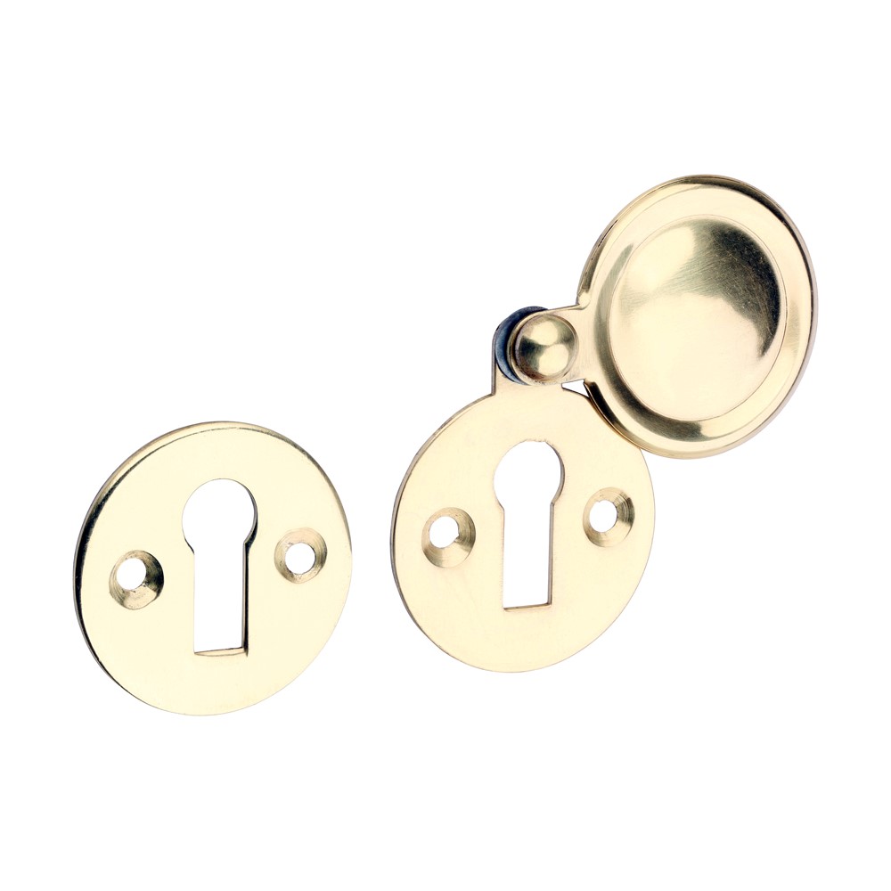 TIMCO Traditional Escutcheon Pair Polished Brass 32mm (1)