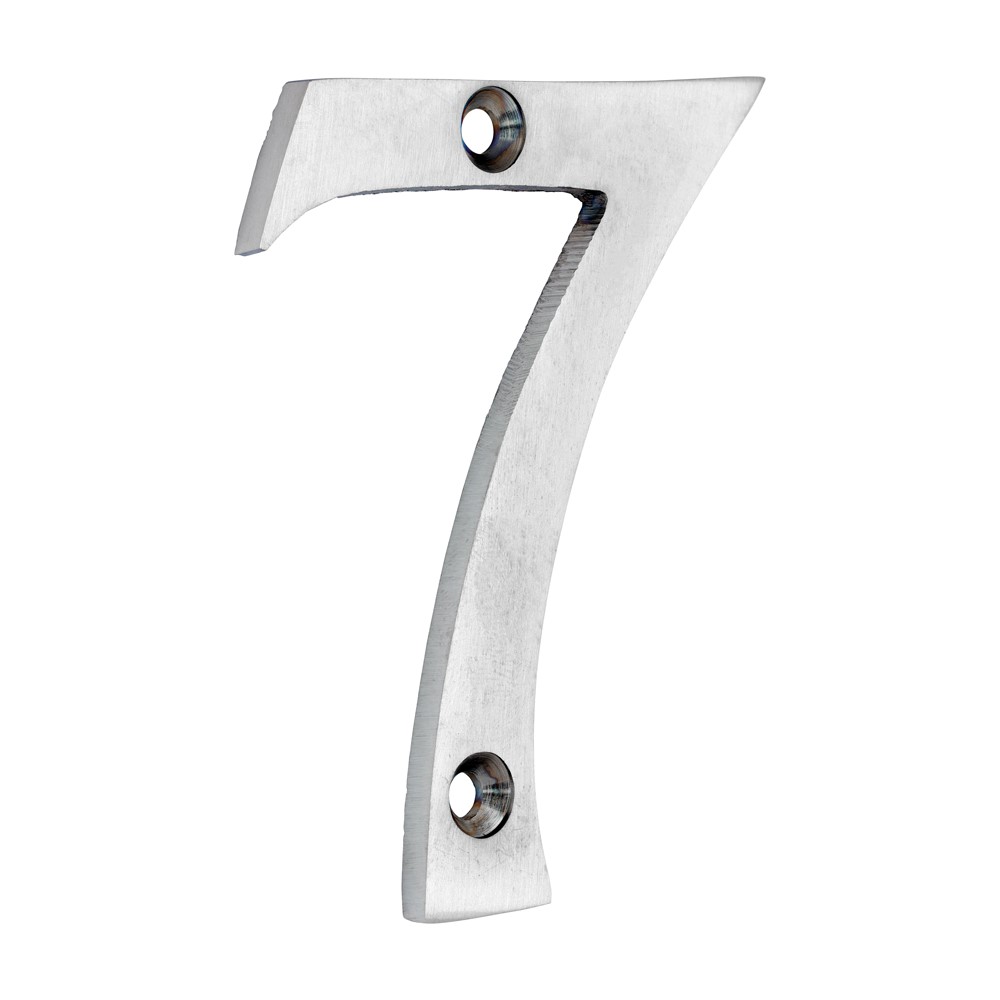 TIMCO Door Numeral 7 Satin Chrome 75mm