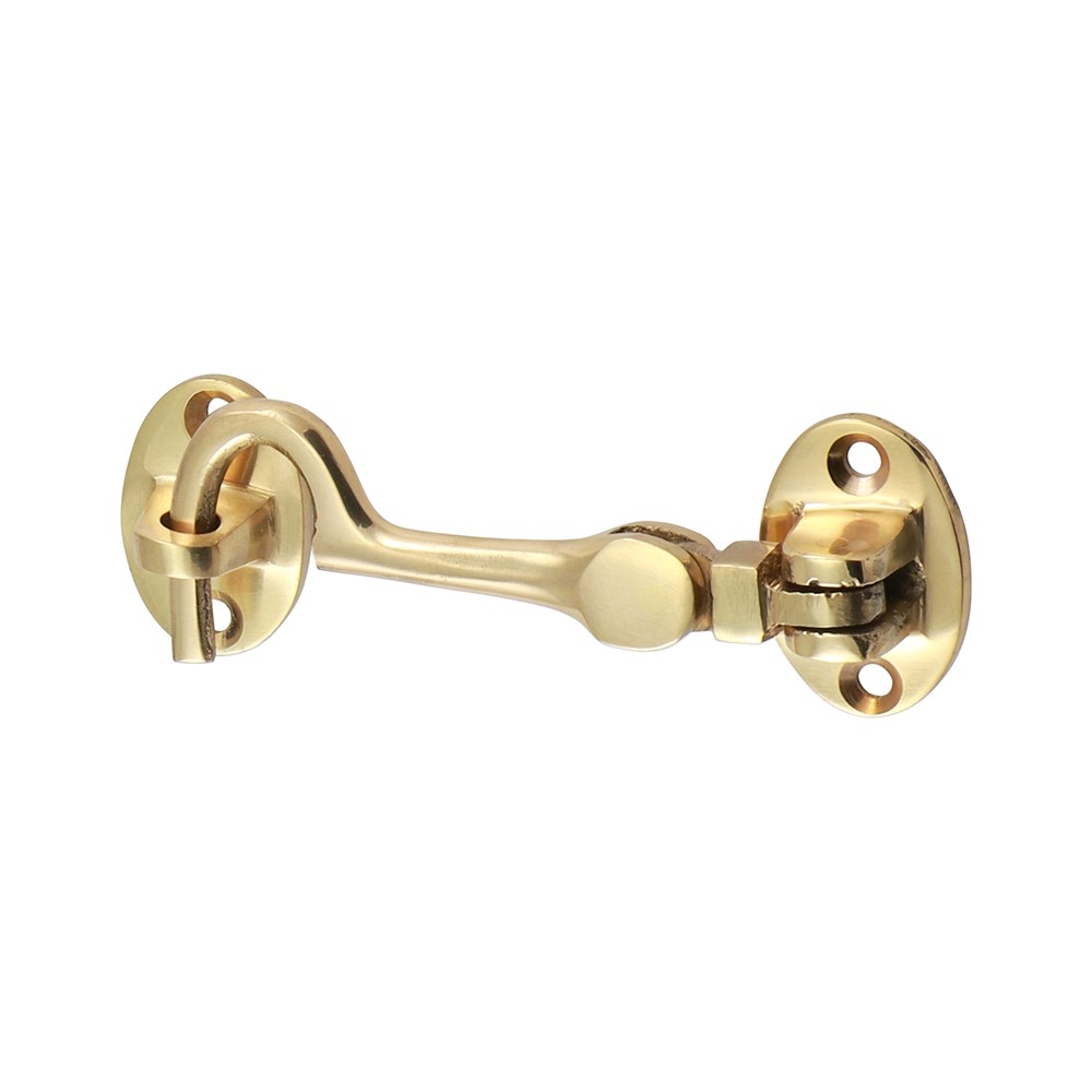 TIMCO Cabin Hook - Polished Brass 75mm