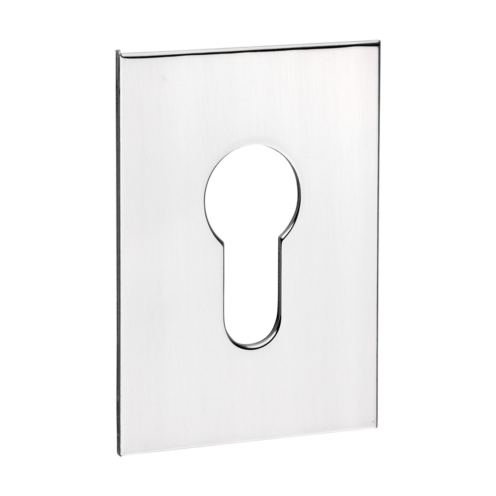TIMCO Self-Adhesive Euro Escutcheon Oblong Polished Stainless Steel 65 x 47mm (1)