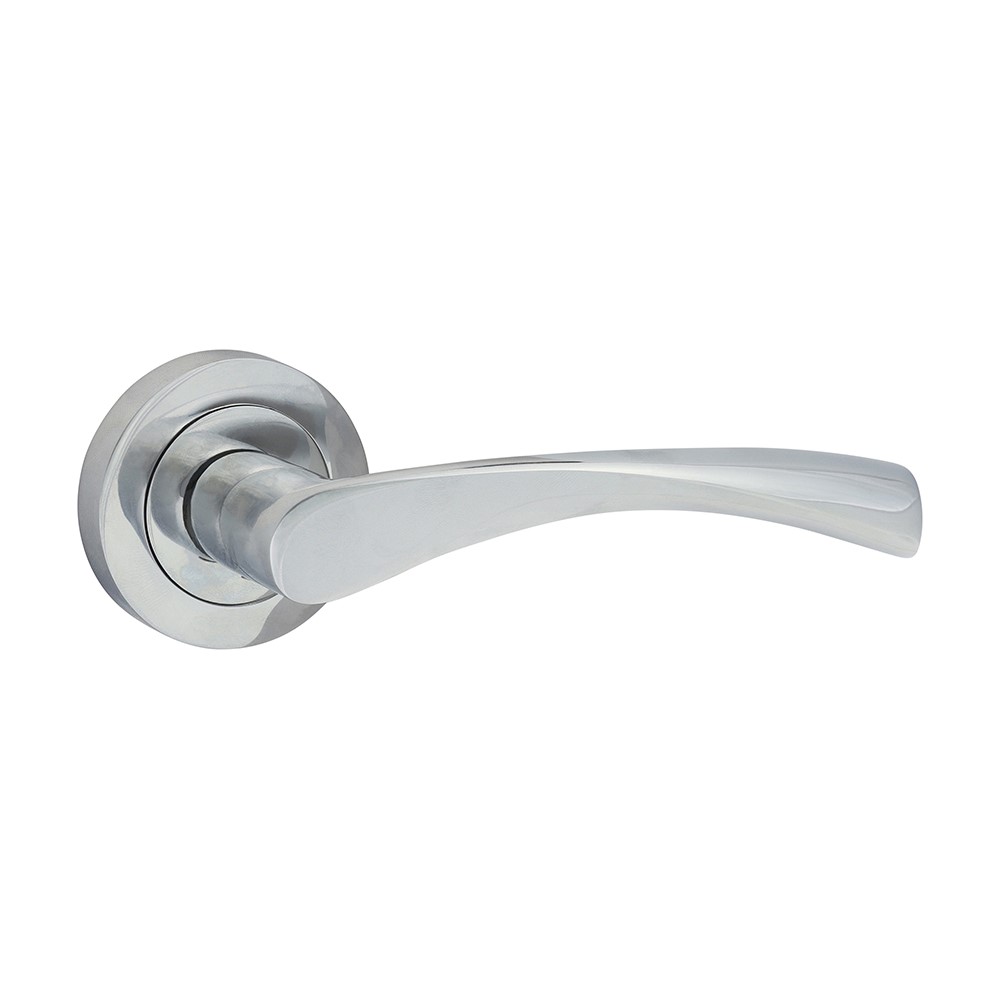 TIMCO Edleston Lever On Rose Handles - Polished Chrome 51mm (2 Pack)