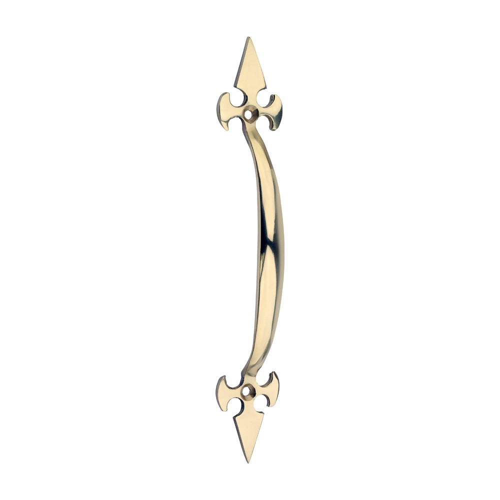 TIMCO Fleur De Lys Pull Handle Polished Brass 178mm (1)