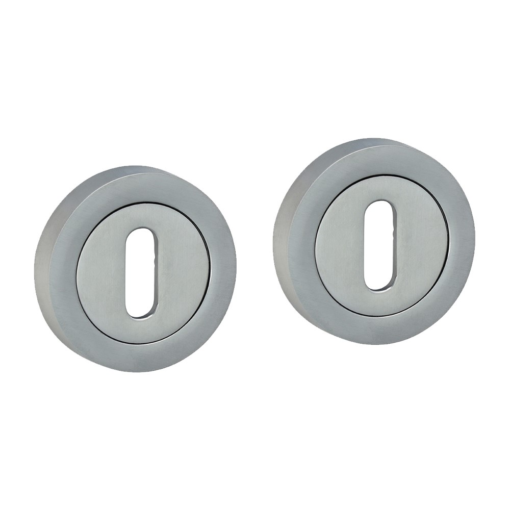 TIMCO Standard Profile Escutcheon - Satin Chrome 51mm (2 Pack)