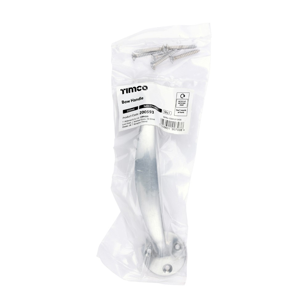 TIMCO Bow Handle Satin Chrome 152mm (1)