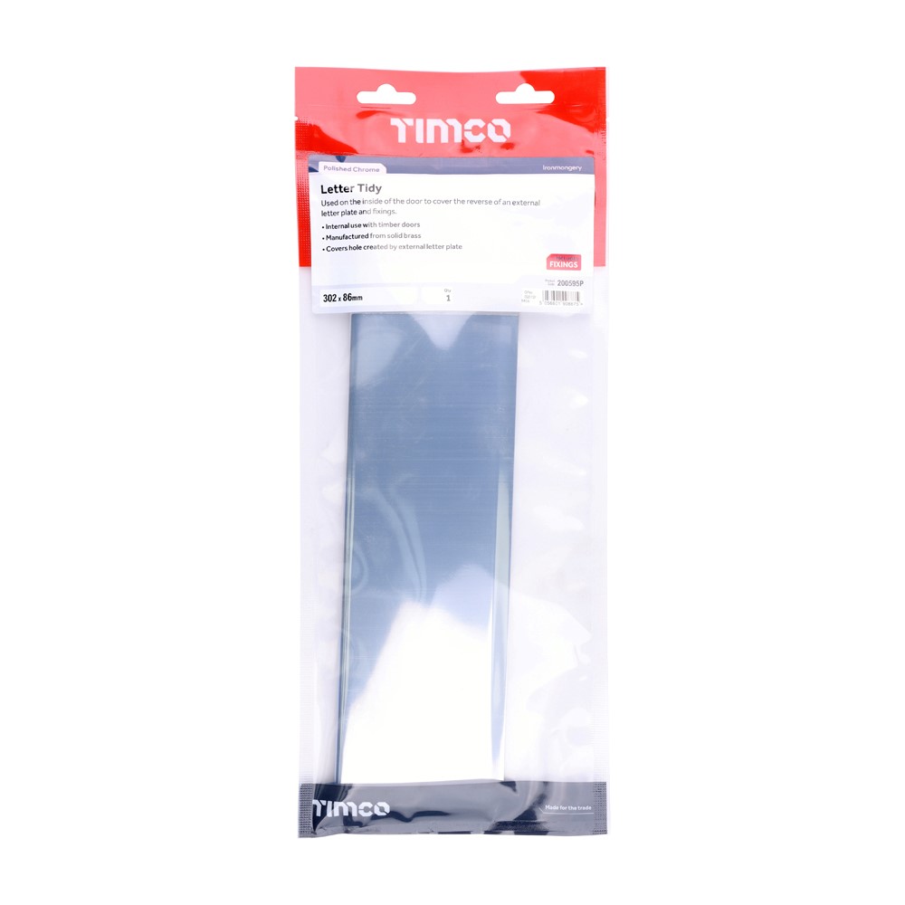 TIMCO Letter Tidy Polished Chrome 302 x 86mm (1)