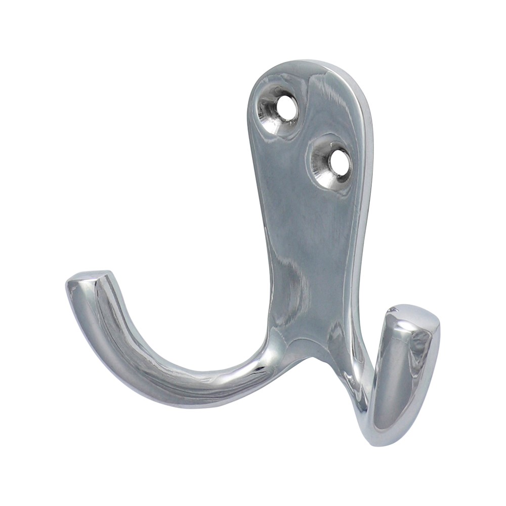 TIMCO Double Robe Hook - Polished Chrome 47 x 24mm