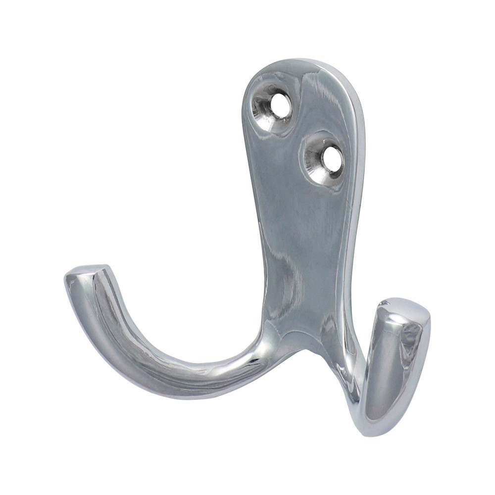 TIMCO Double Robe Hook - Polished Chrome 47 x 24mm