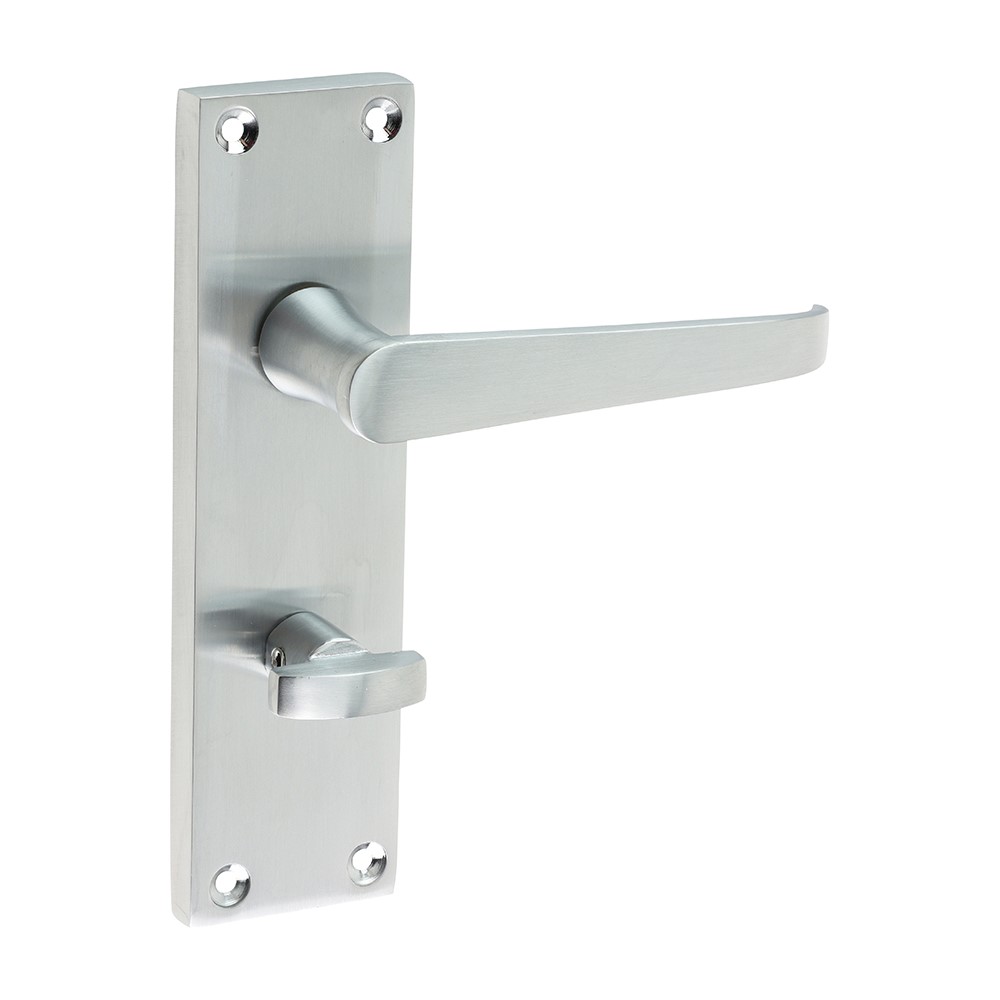 TIMCO Victorian Straight Bathroom Handles - Satin Chrome 152 x 43mm (2 Pack)