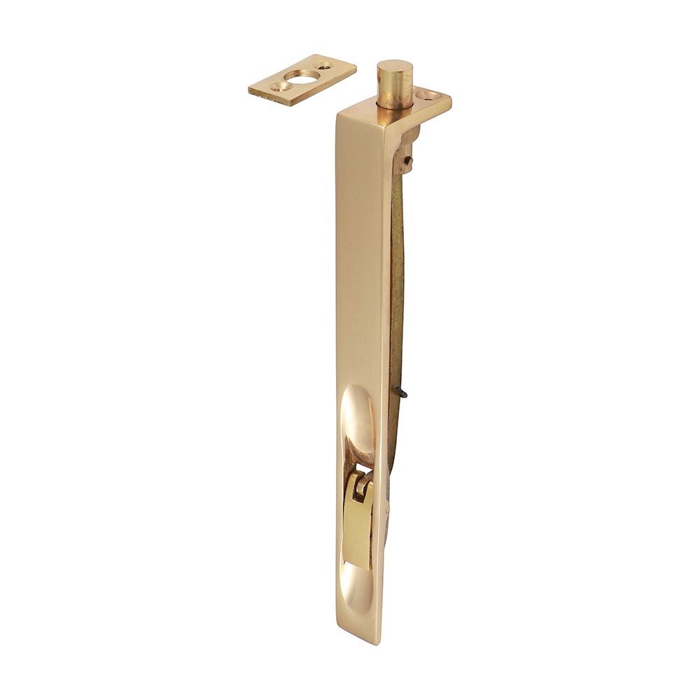 TIMCO Lever Action Flush Bolt - Polished Brass 200 x 19mm