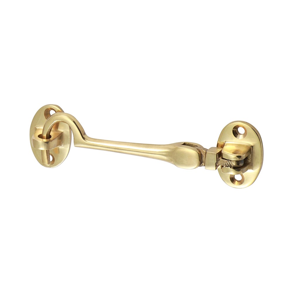 TIMCO Cabin Hook - Polished Brass 100mm