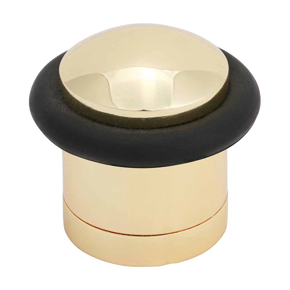 TIMCO Cylinder Door Stop - Polished Brass 41mm
