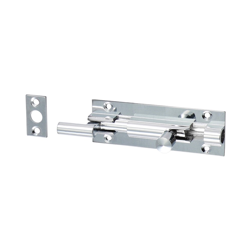 TIMCO Necked Barrel Bolt - Polished Chrome 75 x 25mm