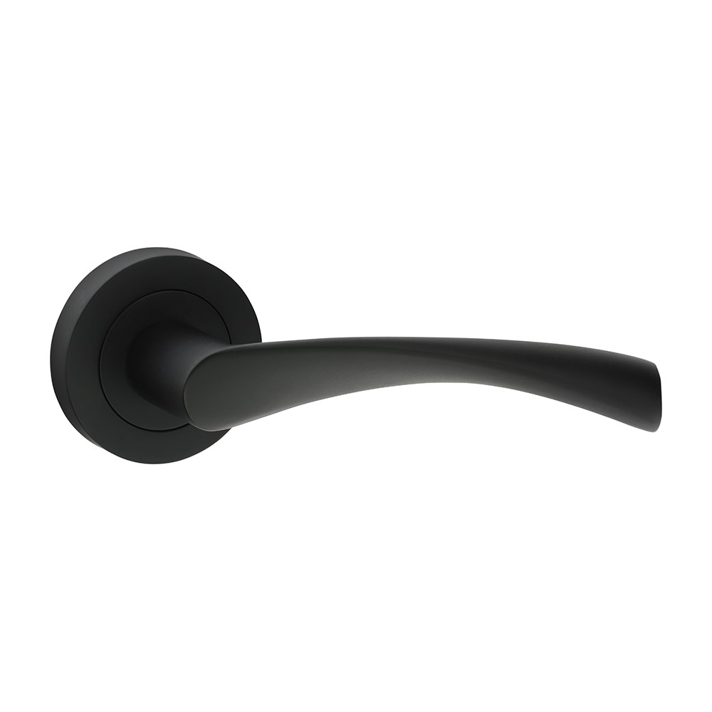 TIMCO Edleston Lever On Rose Handles - Matt Black 51mm (2 Pack)